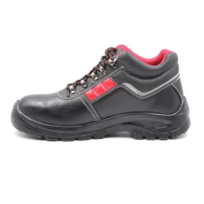 New Men's Acid Resistant Safety Boots Steel Toe Cap Split Leather Work Boots