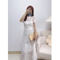 Women's white lace dress