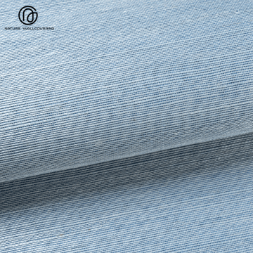 Revêtement mural en sisal fabriqué à la main SS806 Bleu clair Gris