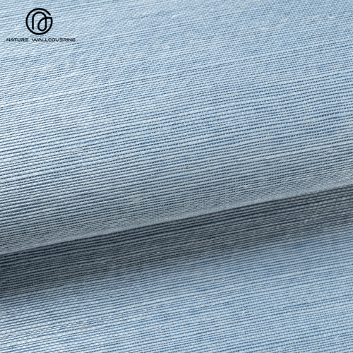 كسوة جدران مصنوعة يدوياً من السيزال SS806 أزرق فاتح ورمادي