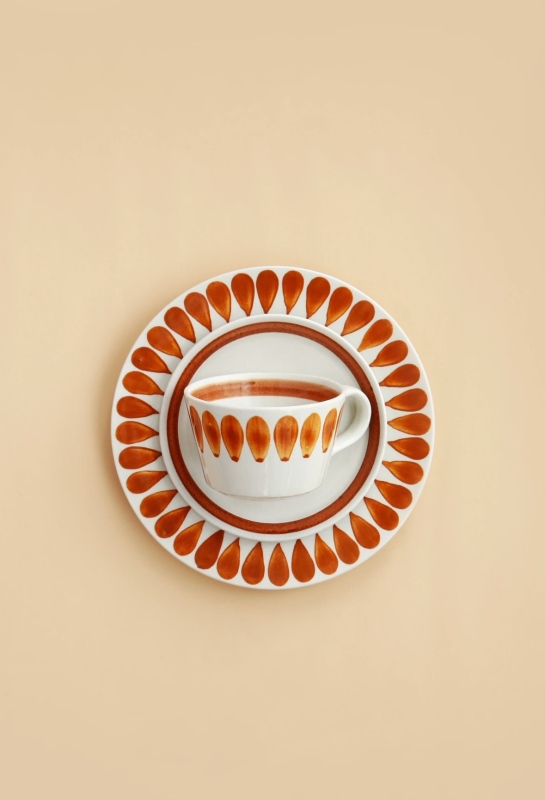 Vintage - style Ceramic Cup and Saucer Set