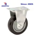 Medium-Duty Swivel Black PVC Caster