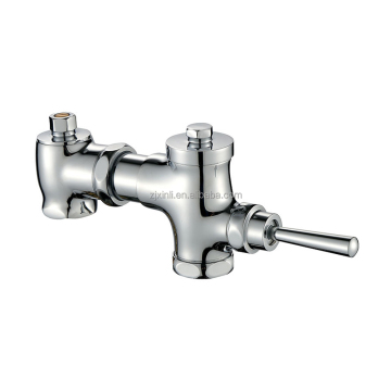 X10500 Chrome Finish Brass Luxury Wall-Mounted Timing Delay Self-Closing Toilet Flush Valve