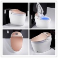 Self Opening Toilet Seat One Piece Rose gold Floor mounted Smart Toilet