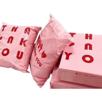 custom size pink poly mailers