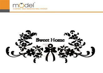 Modern Decorative Crystal Wall Stickers Art Black Flower Vi