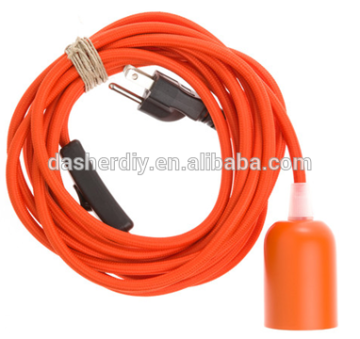 125V 13A AC power cord 2pin America plug cord with lampholder & switch