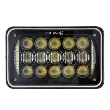 Lantsun LED6448 DOT Approved 48W 4x6 Inch LED Headlights with DRL for Peterbilt