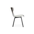 Modern Dining Armchair Solid Wooden Frame Leather Cushion