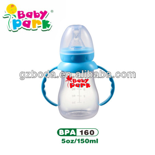 double handles baby feeding bottle