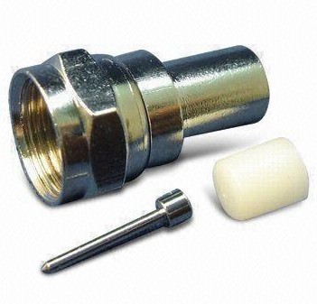 RF Coaxial Connector F Plug Crimp for Rg58, With Pin