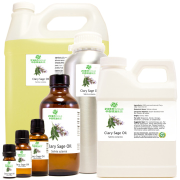 Grosir Pure Therapeutic Grade Aromaterapi minyak clary sage oil 100% Minyak rambut tubuh murni alami