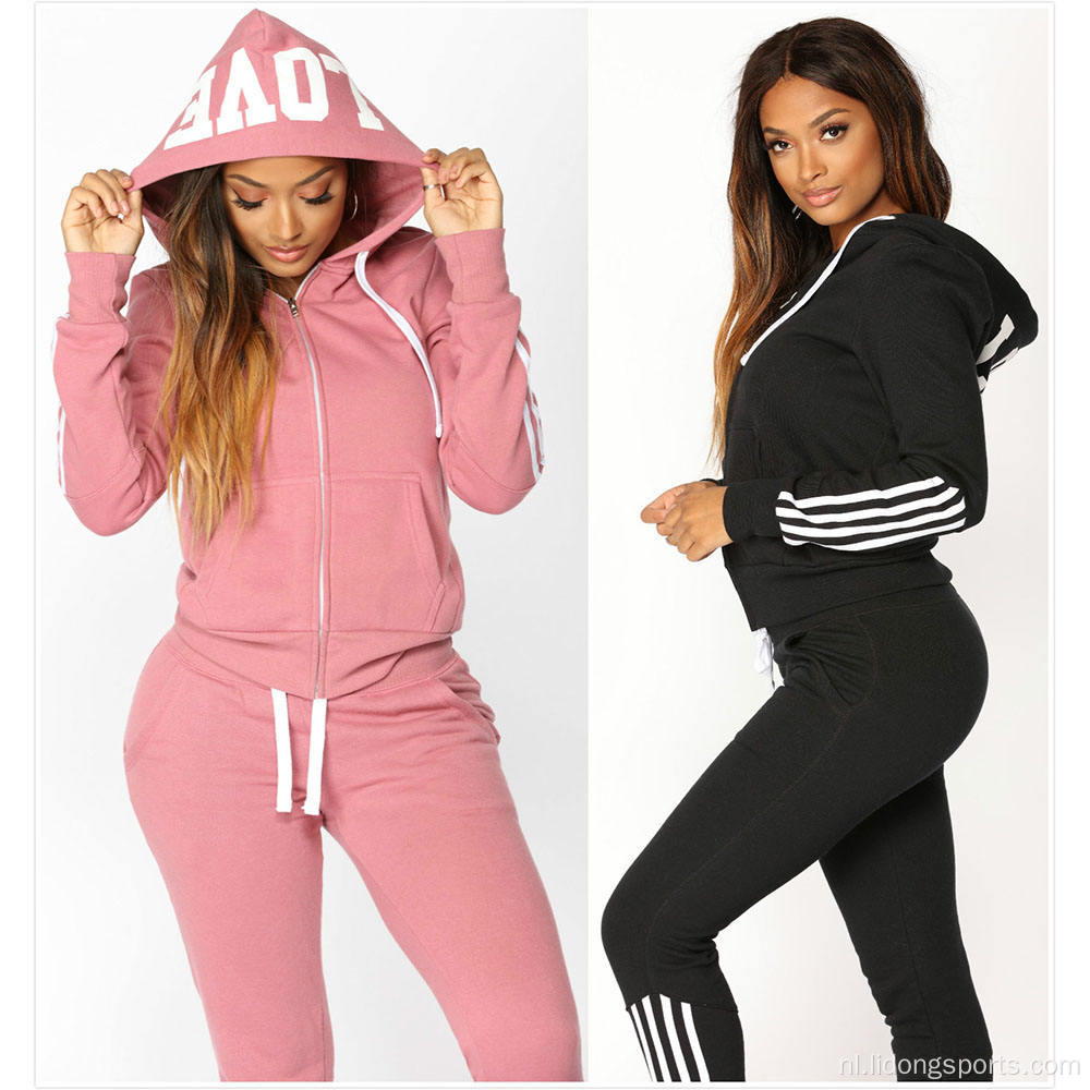 Casual hoodie en pant set dames sportpakken