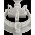 Multi-Tiered White Marble Pegasus Sculpture Fountain