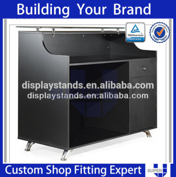table iron rotator counter display reception counter glass table