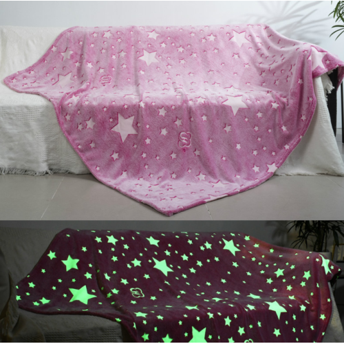 Cobertor brilhante com padrão de estrela rosa