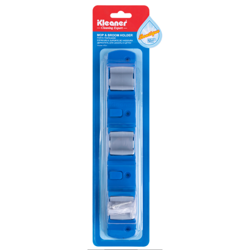 حامل ممسحة ومكنسة كلينر 3 خطاف و4 فتحات