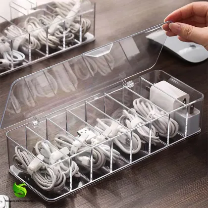 Mobile Phone Data Cable Desktop Organizer Box