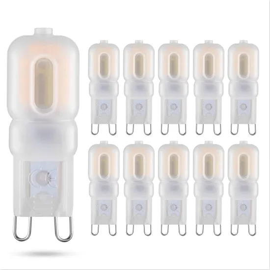 SHENPU 10 Pack G9 LED Bulb 3000K Warm White 2.5W Non-dimmable 360 Degree Home Lighting