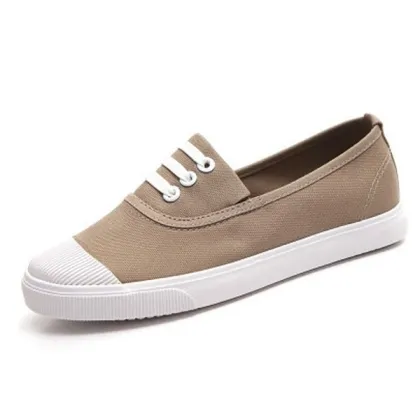 Casual lady's shoes flat shoes Korean single and comfortable shoes canvas