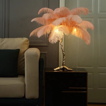 European Fashion Feather Table Lamp for Modern Minimalist Bedrooms and Living Rooms