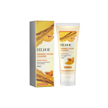 Private Label Beauty Deep Cleansing Turmeric Face Wash for Pore Cleaning and Anti-Acne