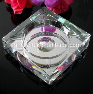 Square Silver Coating Crystal Cigarettes Ashtray MH-6129