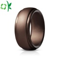 Cool Golden / Silver Powder Silicone Ring Custom Sports Ring