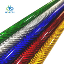 Custom logo cheap price colored carbon fiber tube