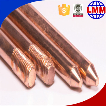 electrical pure threaded copper bonded ground rod