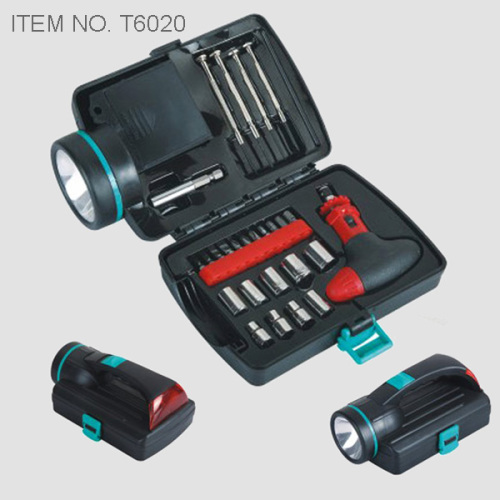 26 PCS Tool Box with Flashlight (T6020)