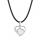 Crystal Love Heart Birthstone Pendante Colliers de pierre précieuse pour les femmes