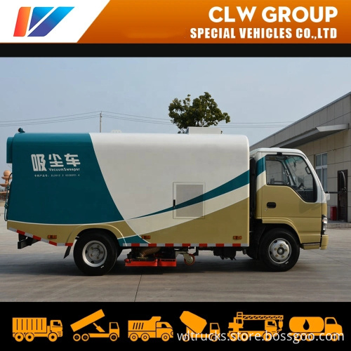 Japanese I suzu 5tons Road Vacuum sweeper Machine 6-7cbm Water Spraying Sprinkler Dust Cleaning Suction Truck