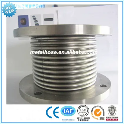 Flexible corrugated vaccum bellows/tube with joints/nuts
