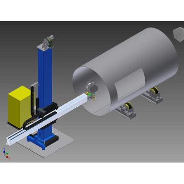 Columna de soldadura y pluma para tanque de aceite