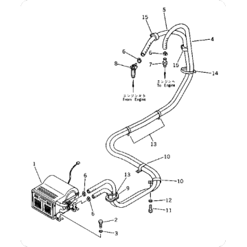 Excavator PC60-5 Heating Unit 205-977-7110