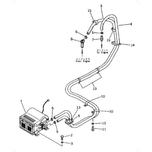 Excavator PC60-5 Heating Unit 205-977-7110