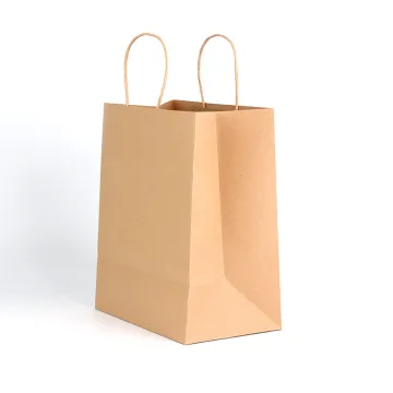 Custom Fashion Shopping Bag Brown Kraft Paper Bags