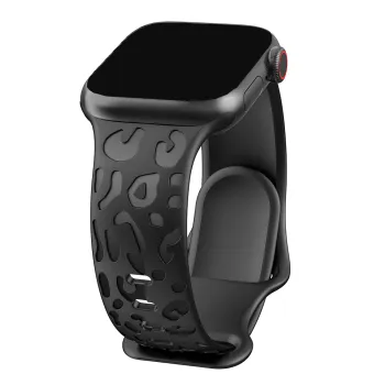 Leopard Pattern Waterproof Silicone Sport Band for iPhone/iWatch Series