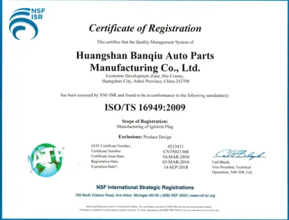 MG6 Parts Platinum Spark Plug BK6REP for MG6 Magnette 1.8L/18K4G, MG TF 1.8L, MG3SW