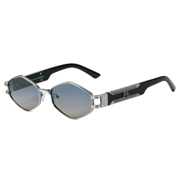 1.1 TAC Gradient Lenses Octagonal Metal Sunglasses