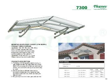 polycarbonate door canopy