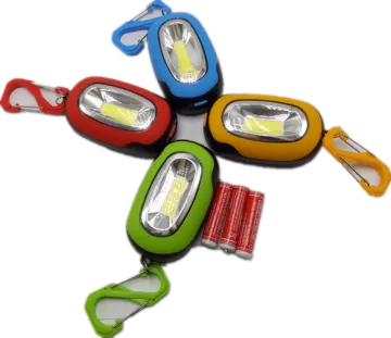 Carabiner Portable COB Led Keychain, COB Flashlight Keychain, COB Led Keyring