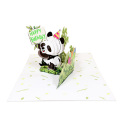 Biglietto d'auguri 3D con palloncino Panda di buon compleanno