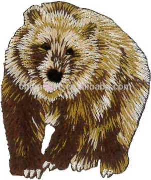 Embroidery Patches - Iron-on/Sew-on Brown Bear for Decoration (Patch/Emblem/Badge/Label/Crest/Insignia)
