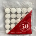 50PCS White Tealight Unscented 13g 5Hours Burning Time