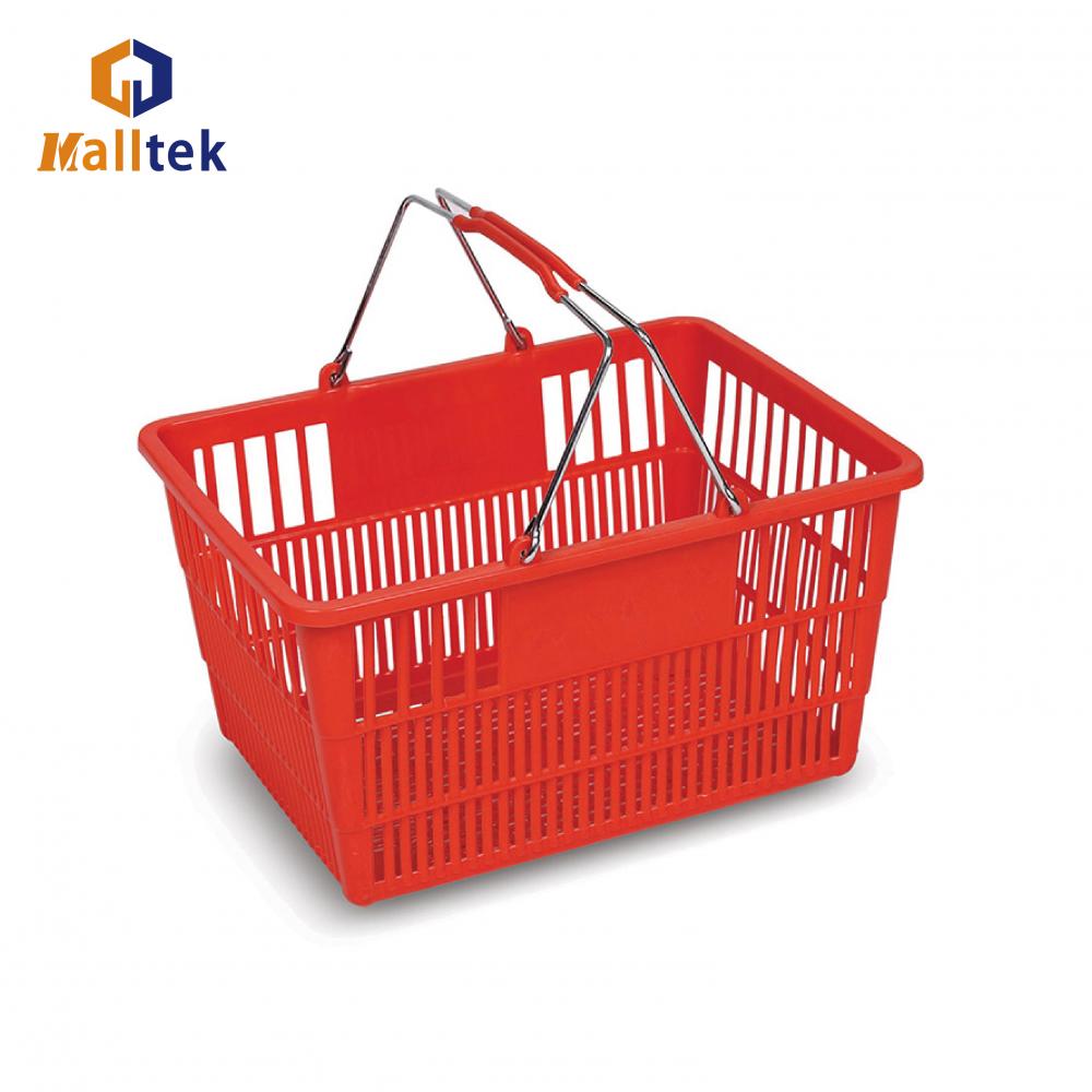 High Quality metal handle supermarket shopping basket