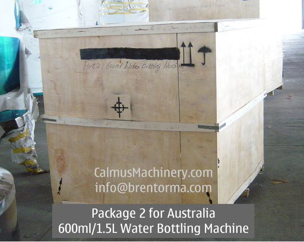 Package 1 for Australia - 600ml water bottling machine