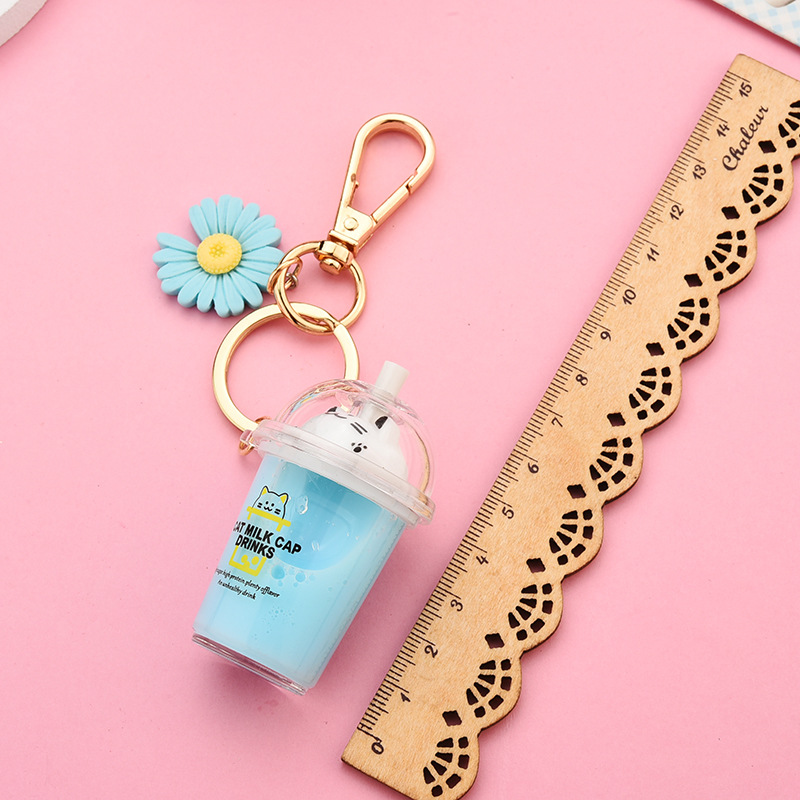 Milk Tea Liquid Keychain