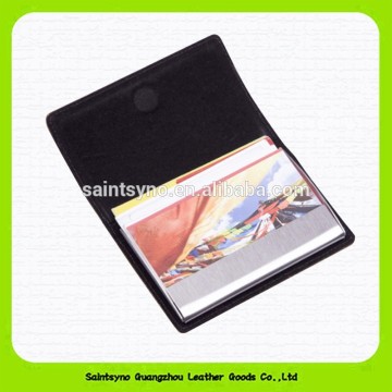Promotional 100% genuine leather name card holder 15308
